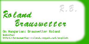 roland brauswetter business card